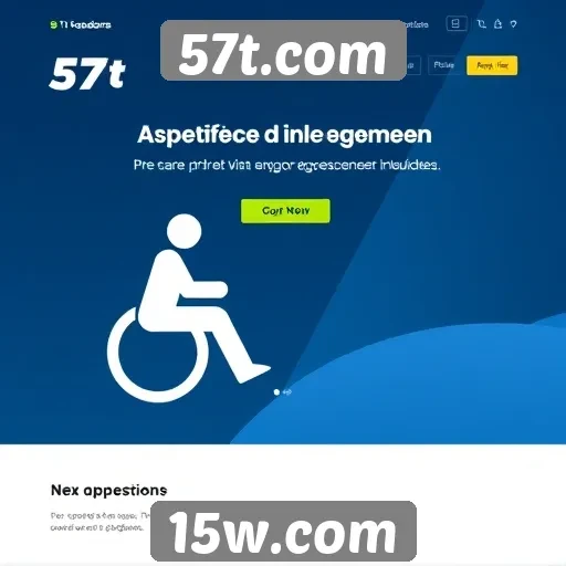 Acessibilidade e interface do usuário no 57t.com